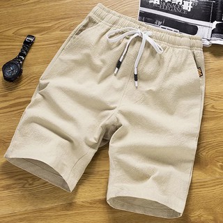 ✨กางเกงขาสั้น สามส่วน เอวยางยืด Mens Casual Shorts Fashion Comfy elastic Breathable pants  FS✨