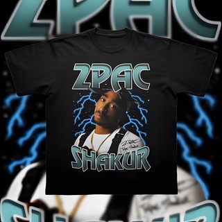 เสื้อยืดผ้าฝ้ายพิมพ์ลายแฟชั่น เสื้อยืดแขนสั้น พิมพ์ลายแร็ปเปอร์ Tupac Shakur West Coast สไตล์ฮิปฮอป เรโทร สําหรับผู้ชาย