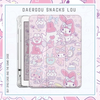 cartoon Melody เคสไอแพด air 1 2 3 4 5 mini 1/2/3/4/5/6 เคส gen 7 8 9 เคสไอแพด 2017/2018 pro 10.2 11 case pen slot