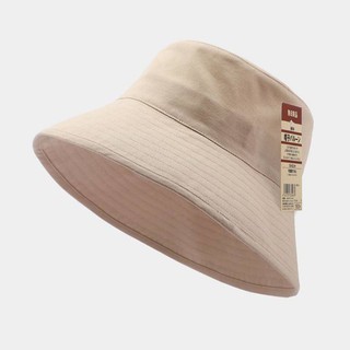 หมวก*หมวกบัคเก็ต* ญี่ปุ่น MUJI Fisherman หมวกผู้ชายและผู้หญิงลำลองหมวกใหญ่ขอบ MUJI ผ้าฝ้ายกลางแจ้งบังแดดญี่ปุ่นหมวก