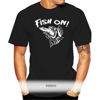 คอตต้อนคอกลมขายดี เสื้อยืดลําลอง แขนสั้น พิมพ์ลาย Fish On Angry Bass Looking Left MenS EHpghm51KJlcii71 สไตล์คลาสสิก สํา