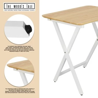 THEWOOD 'S TALE โต๊ะพับอเนกประสงค์ ใช้ทำงาน FOLDING TABLE เป็นไม้แท้ มีให้เลือก 2 ไซส์ และมี 2 สี