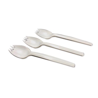 ช้อนปลายส้อมห่อพลาสติก แบบแผง ขนาด 15 ซม. x 100 คัน101220Wrapped Plastic Spork 15 cm x 100 Pcs