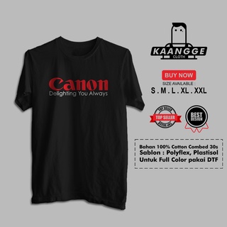 เสื้อยืด พิมพ์ลายโลโก้กล้อง Canon Delighting You Always สําหรับผู้ชาย