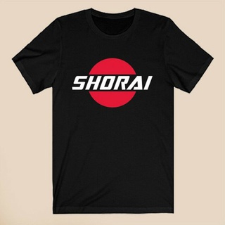 เสื้อยืดครอปเสื้อยืด พิมพ์ลายโลโก้ Shorai Racing สีดํา สําหรับผู้ชายS-5XL