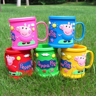 Cartoon Peppa Pig Pink Piggy Kids Water Cup Mug Brushing Cup