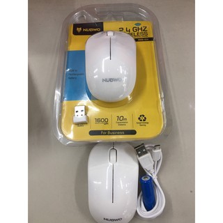 Mouse Wireless Nubwo NMB-024 แถมถ่าน ถ่านชาร์จได้- รองระยะการส่งสัญญาณสูงสุด 10 เมตรทนทานได้มาตรฐาน