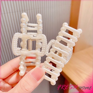 กิ๊บติดผมประดับไข่มุกเทียม  หรูหราและเรียบง่าย เครื่องประดับผม  pearl hair clip