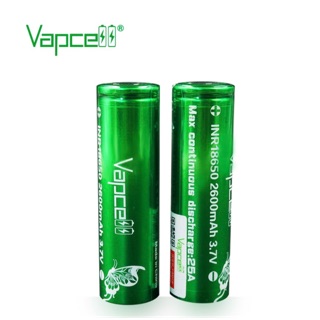 Vapcell INR18650 2600mAh แพค 2 ก้อน พร้อมกระเป๋าใส่ถ่าน