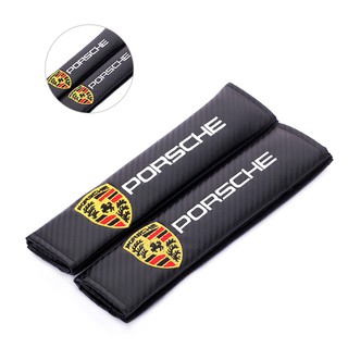 [ราคาที่เหมาะสม] เข็มขัดที่นั่งของ Porsche Shoulder Pad embroidery Carbon Fiber Pattern