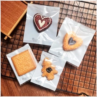 Bakery D'VER ❤️ ถุงซีลพื้นหลังขาว แพคละ 95-100ใบ ถุงขนม ถุงซีลใส่คุกกี้ ถุงซีลไม่ขยายข้างพื้นหลังขาว