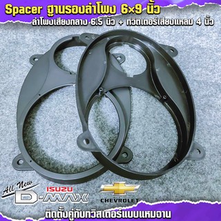 Spacer ​ฐานรองลำโพง​ 6×9​ แปลงเป็น​ 6.5​ กับ ดอกแหลม ราคาต่อ 1 คู่