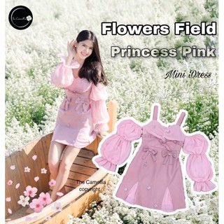 The camellia Pinky Dress in the White Flowers Field