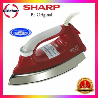 SHARP เตารีดแห้ง (1000 วัตต์) รุ่น AM-465T (Poly-FLon) ELE-FXC10