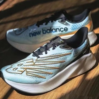 (Pre-order) New Balance รองเท้าวิ่งผู้ชาย FuelCell RC Elite V2 | Carbon Blue/Gold ( MRCELSV2 )