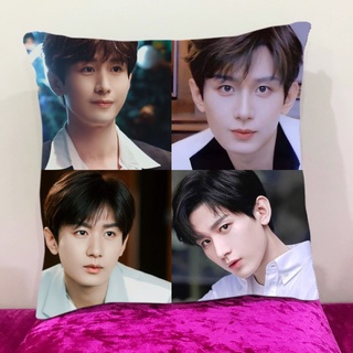 หมอนอิงสั่งทำ ใส่ได้4รูป หมอนอิงขนนุ่ม หมอนอิงโซฟา หมอนอิงในรถ หมอนอิง สินค้าแฟนคลับ เฉิงอี้ Cheng Yi ดาราจีน