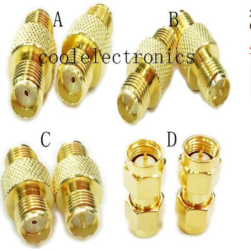 2 ชิ้น SMA Connector SMA หญิง SMA หญิง RP-SMA หญิง RF Coax สายอะแดปเตอร์ Connector