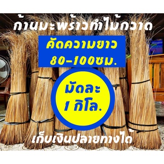 ก้านทางมะพร้าวทำไม้กวาด ยาว 80ซม ถึง 100ซม 1 กิโลกรัม ก้านเหลาใหม่ ไม่ผุ ไม่ชื้น ไม่ขึ้นรา เก็บเงินปลายทางได้