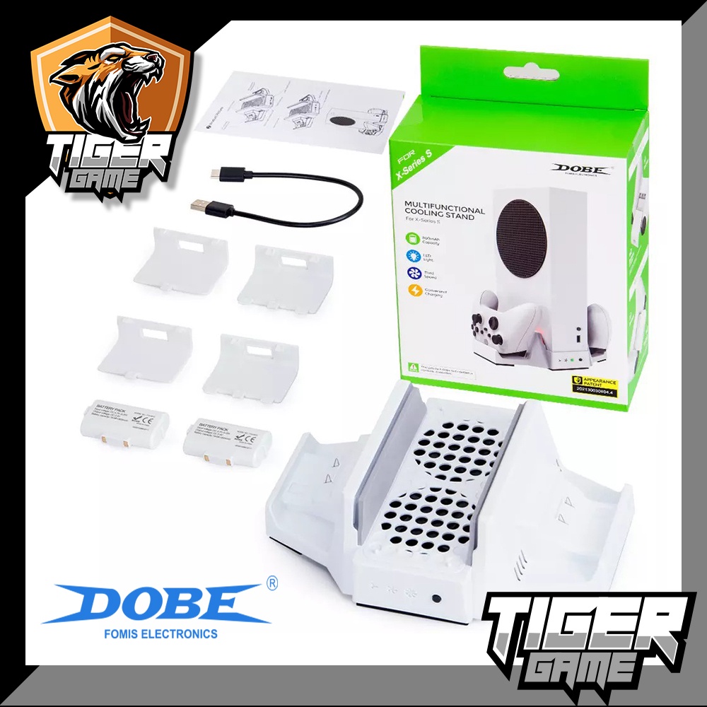 Dobe Multifunctional Cooling Stand For Xbox Series S (ขาตั้ง Xbox Series S+แท่นชาร์จจอย+ถ่านชาร์จ)(ขาตั้ง Xbox) TYX-0663