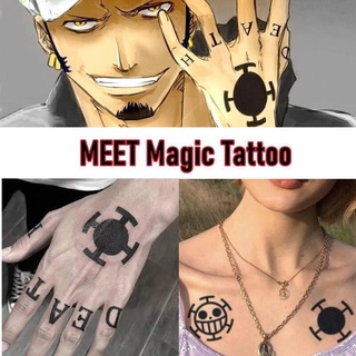 🌈【MEET Magic Tattoo】สติกเกอร์รอยสัก One Piece Death กันน้ํา ติดทนนาน 2 สัปดาห์