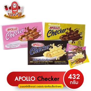 Apollo Checker Chocolate Wafer Bar 🍭🍫อพอลโล่ เวเฟอร์เคลือบช็อคโกแลตและไวท์ช็อคโกแลต (โกดังขนนนำเข้าราคาถูก)