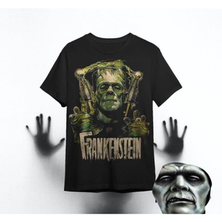 T-shirt  เสื้อยืด พิมพ์ลายหนังสยองขวัญ Frankenstein สไตล์วินเทจ ขนาดใหญ่ สําหรับผู้ชาย และผู้หญิงS-5XL