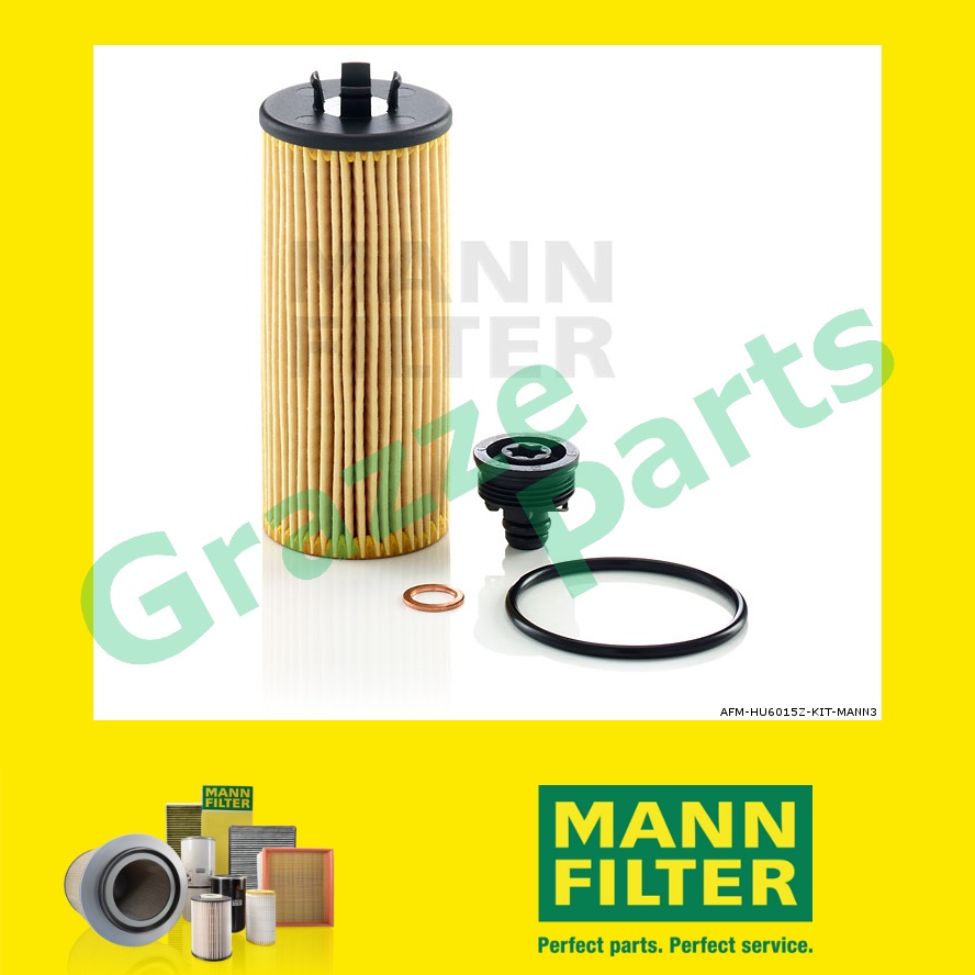 Mann กรองน้ํามันเครื่อง HU6015Z-KIT HU 6015 Z KIT OX815 สําหรับ BMW X1 F48 16d 18i 20d 20i 25d 25e 2