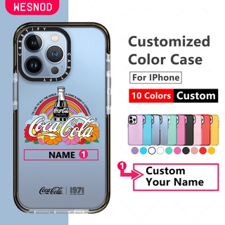 [Customized Name] เคสโทรศัพท์มือถือแบบนิ่ม Tpu ใส กันกระแทก ลาย COKE Cocacola สีรุ้ง แฟชั่น สําหรับ Iphone 12 Pro 13 Mini 11 Xs Max 7 8 Plus X Xr Caseยี่ห้อtifyใสขอบเรียบโทรศัพท์มือถือฝาปิด