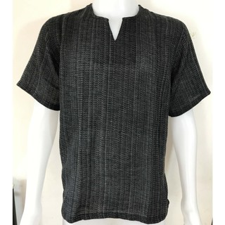 [ส่งฟรี]เสื้อผ้าฝ้าย 100% คอกลม สีดำ แขนสั้น