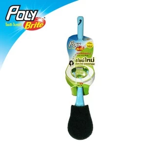 Poly-Brite โพลี-ไบรท์ แปรงขัดโถ (สีเขียว) แปรงขัดโถส้วม ชักโครก ขจัดคราบสุขภัณฑ์ สำหรับขจัดคราบทั่วไป ใยขัดหนาพิเศษ