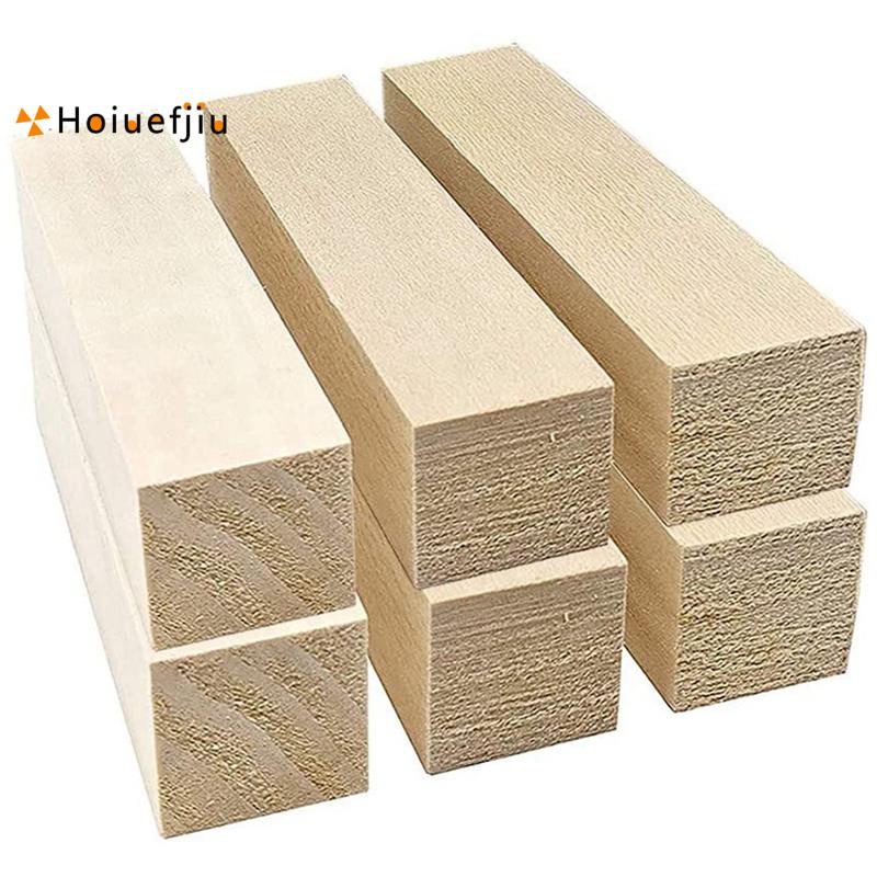 6 ชิ้น Basswood แกะสลักบล็อกสําหรับไม้เริ่มต้นแกะสลัก Hobby Kit DIY แกะสลักไม้