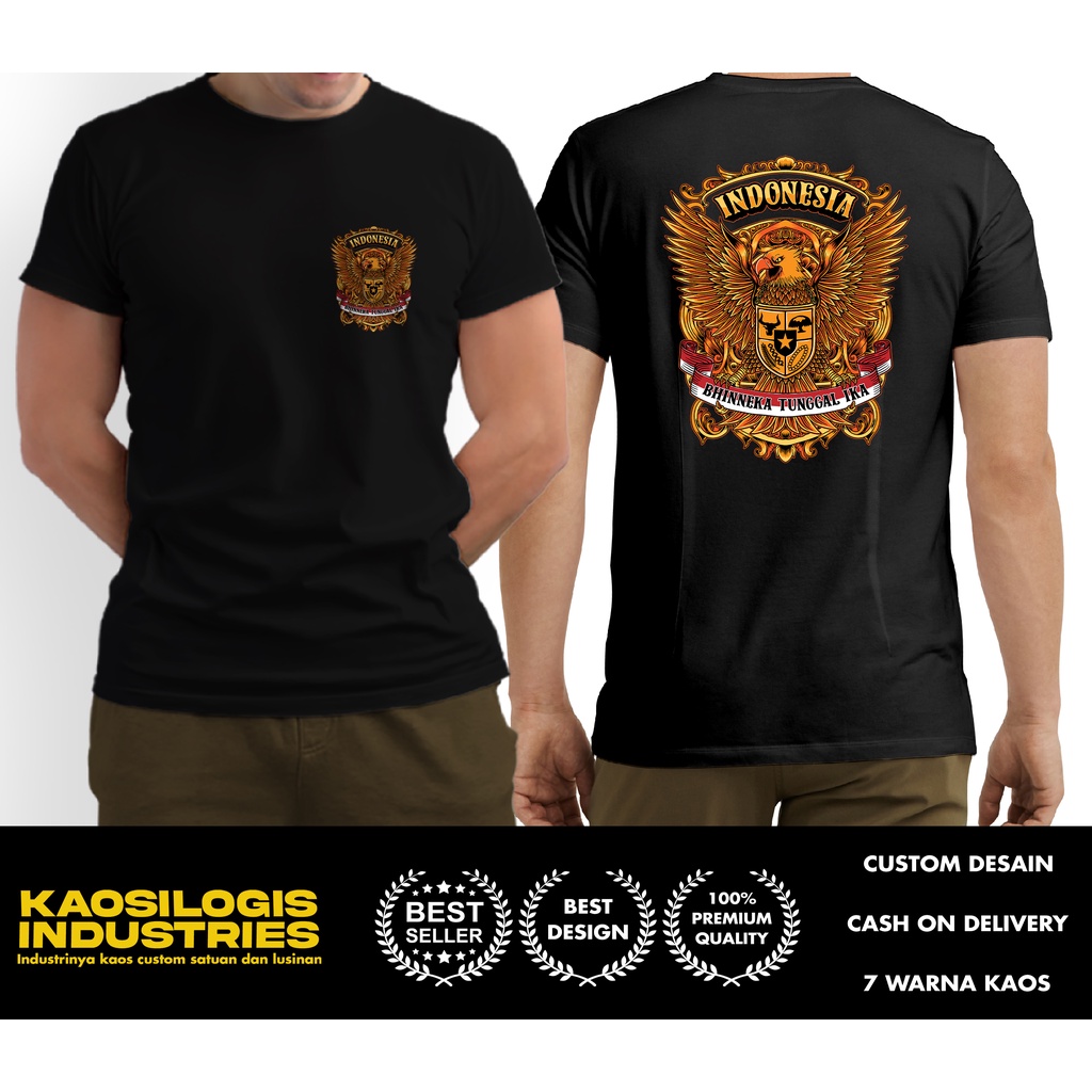 77 ปี NKRI เสื้อยืด GARUDA DESIGN ฉบับพิเศษ DB Cotton Combed 30s NC DTF หน้าจอการพิมพ์ Kaosilogis In