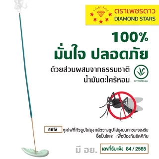 ธูปสมุนไพรไล่ยุง กลิ่นตะไคร้หอม 30 ก้าน ปลอดภัยกว่า ธูปไล่ยุง ธูปกันยุง ไล่ยุง กันยุงเป็นมิตร Penmitr