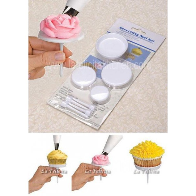 MAWAR ชุดเล็บ 4 ROSE เล็บดอกไม้ DECORTATIONS BUTTERCREAM PIPING ICING ROSE SPUIT NOZZLE เค้ก ICING เ