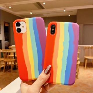 Case OPPO A16K  เคสสายรุ้งสีแดงไล่โทนสีนิ่ม เคสนิ่มซิลิคอน เคสกันกระแทก ออฟโป้ Oppo A16K