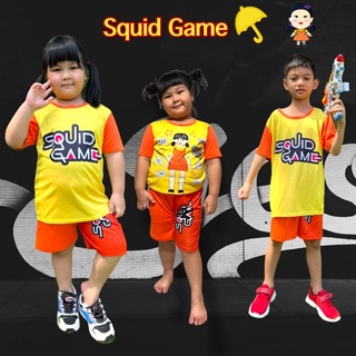 ชุดโกโกวา เสื้อ+กางเกงขาสั้น พร้อมส่ง‼️มาใหม่💥ชุดสควิดเกมส์SQUID GAME ชุดเหลืองส้มชุดโกโกวาเด็กผู้ชายผู้หญิงใส่ได้สีสดใส