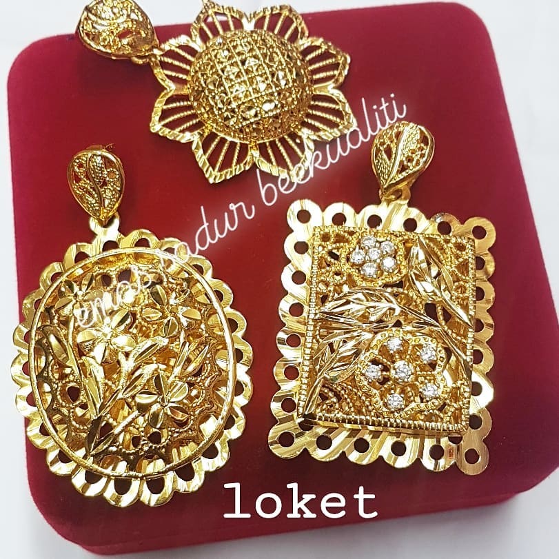 11 DESIGN PENDANT EMAS KOREA 24K ( LOKET )