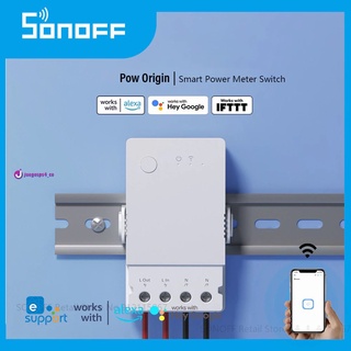 Sonoff POW Origin 16A สวิตช์มิเตอร์วัดพลังงานอัจฉริยะ พร้อมชิปมอนิเตอร์ ESP32 ป้องกันไฟโหลดเกิน ผ่าน eWeLink Alexa Google Home (เวอร์ชั่นอัพเกรด POWR2)