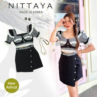 NITTAYA เชตเสื้อครอปสก็อตลายตาราง(*เช็คสต๊อกก่อนกดสั่ง)