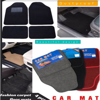 พรมรถยนต์ เซท 4 ชิ้น กันฝุ่นกันสิ่งสกปรก fashion carpet floor mats