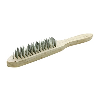 แปรงลวดเหล็กด้ามไม้ 5 แถว ไม้ AT INDY C104   แปรงขัดอเนกประสงค์  Steel wire brush, wooden handle, 5 rows, wood AT INDY C