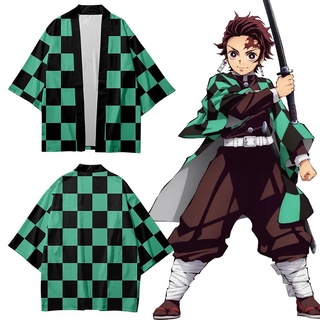 ชุดคอสเพลย์ เสื้อคลุมทันจิโร่ จากอนิเมะชื่อดัง Kimetsu No Yaiba เสื้อดาบพิฆาตอสูร สุดเท่ ใส่สบาย เนื้อผ้าดี เลือกไซส์