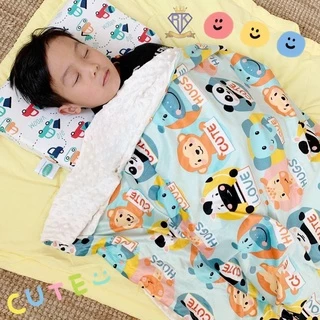 C0030 ผ้าห่มดอทขนมิ้งค์ กันสะดุ้ง เด็กแรกเกิด ผ้าห่มเด็ก ขนาด 110x150 cm.