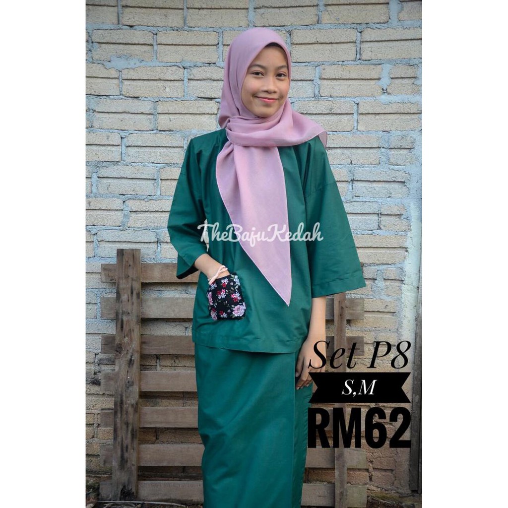 KURUNG KEDAH ชุดสีเขียว/ KURUNG KEDAH BERPOKET/KURUNG KERAH กระเป๋า CORAK/ KURUNG KEDAH S&M/ KURUNG 