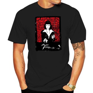 เสื้อยืดลําลอง ผ้าฝ้าย 100% แขนสั้น คอกลม พิมพ์ลายภาพยนตร์ Pulp Fiction ทรงหลวม สไตล์เรโทร แฟชั่นสําหรับผู้ชาย และผู้หญิ