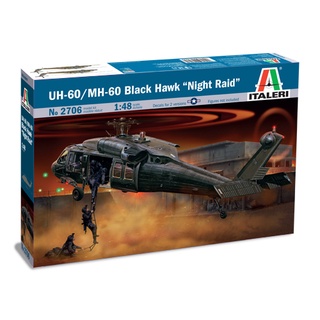 พลาสติก โมเดล ประกอบ ITALERI สเกล 1/48 UH - 60 / MH - 60 BLACK HAWK (2706)