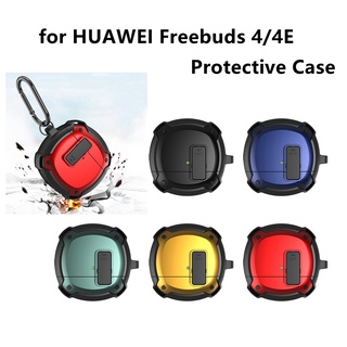 เคสหูฟัง กันกระแทก พร้อมตะขอ และพวงกุญแจ สําหรับ HUAWEI Freebuds 4 Freebuds 4E