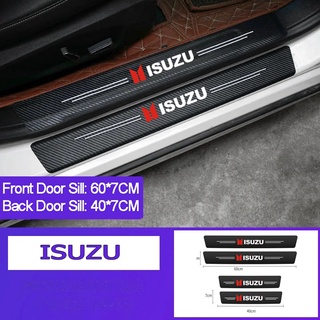 สติกเกอร์คาร์บอนไฟเบอร์ 5d สําหรับติดขอบประตูรถยนต์ Isuzu 4 ชิ้น สติกเกอร์ติดรถ ธรณีประตูรถยนต์ D-max Mu-x