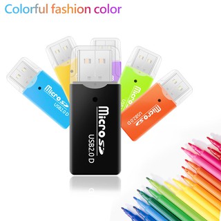 (C21)Micro USB 2.0 2Ports Card Reader High Speed Multi USB Splitter All In One for PC Computer