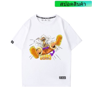 Gear5 LUFFY เสื้อยืดลําลอง ผ้าฝ้าย แขนสั้น